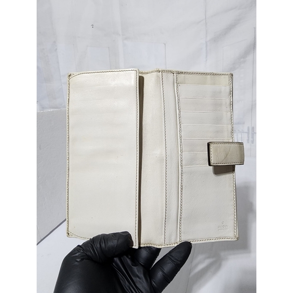 Gucci Shima Long Leather And Canvas Beige/Off-White - Picture 11 of 16